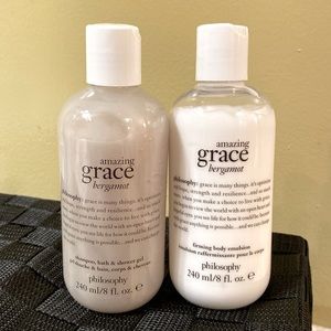 New! Philosophy Amazing Grace Bergamot Shower Gel & Lotion.